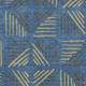 9' X 12' Navy Blue And Gold Geometric Washable Indoor Outdoor Area Rug