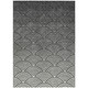 10' X 14' Black Silver And Gray Geometric Washable Indoor Outdoor Area Rug
