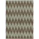 3' X 5' Chocolate And Beige Geometric Washable Indoor Outdoor Area Rug