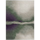 5' X 8' Fern Green Purple And Beige Abstract Washable Indoor Outdoor Area Rug