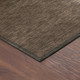 8' Chocolate Gold And Plum Round Abstract Washable Indoor Outdoor Area Rug