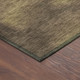 8' Amber Brown And Ivory Round Abstract Washable Indoor Outdoor Area Rug