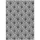 8' X 10' Gray Silver And Charcoal Seashell Washable Indoor Outdoor Area Rug