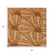 5' X 8' Rust Beige And Orange Seashell Washable Indoor Outdoor Area Rug