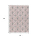 10' X 14' Pink Coral And Gray Seashell Washable Indoor Outdoor Area Rug