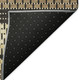 3' X 5' Gold Beige And Copper Striped Washable Indoor Outdoor Area Rug