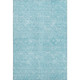 10' X 14' Sky Blue And Ivory Floral Washable Area Rug With UV Protection