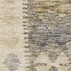 3' X 5' Beige Gray And Ivory Geometric Washable Area Rug With UV Protection