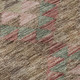 3' X 5' Brown Pink And Teal Geometric Washable Area Rug With UV Protection