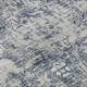 10' X 14' Navy Blue And Silver Oriental Washable Area Rug With UV Protection