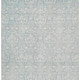 5' X 8' Aqua And Ivory Damask Washable Area Rug With UV Protection