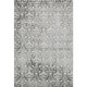 5' X 8' Charcoal And Ivory Damask Washable Area Rug With UV Protection