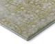 8' X 8' Gold And Ivory Damask Washable Round Rug With UV Protection