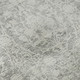 8' Gray And Ivory Damask Washable Area Rug With UV Protection