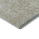 10' X 14' Tan And Ivory Damask Washable Area Rug With UV Protection