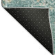 3' X 5' Teal Blush And Ivory Floral Washable Area Rug With UV Protection