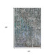 10' X 14' Fern Green Blue And Beige Abstract Washable Area Rug With UV Protection