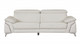 Three Piece Indoor White Italian Leather Six Person Seating Set