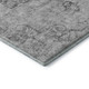 8' Silver And Gray Oriental Washable Area Rug With UV Protection
