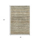3' X 5' Beige Gold And Brown Striped Washable Area Rug With UV Protection