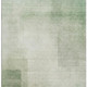 5' X 8' Artichoke Green And Ivory Geometric Washable Area Rug With UV Protection