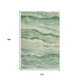 10' X 14' Green And Beige Striped Washable Area Rug With UV Protection