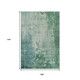 9' X 12' Emerald And Denim Blue Abstract Washable Area Rug With UV Protection