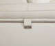 71" White Italian Leather Sofa With Silver Legs