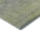 9' X 12' Artichoke Green And Gray Striped Washable Area Rug With UV Protection