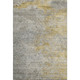 5' X 8' Gray Gold And Ivory Abstract Washable Area Rug With UV Protection