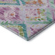 10' X 14' Lavender Teal And Orange Geometric Washable Area Rug With UV Protection