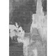5' X 8' Gray Silver And Charcoal Abstract Washable Area Rug With UV Protection
