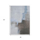 3' X 5' Sky Blue Chocolate And Taupe Abstract Washable Area Rug With UV Protection
