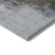 8' X 8' Sky Blue Chocolate And Taupe Abstract Washable Round Rug With UV Protection