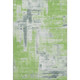 9' X 12' Artichoke Green Gray And Ivory Abstract Washable Area Rug With UV Protection