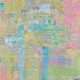 3' X 5' Pink Teal And Lime Green Abstract Washable Area Rug With UV Protection