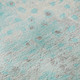 8' Aqua Gray And Ivory Polka Dot Washable Area Rug With UV Protection