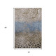 3' X 5' Khaki Blue And Ivory Polka Dot Washable Area Rug With UV Protection