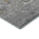 9' X 12' Gray Gold And Ivory Oriental Washable Area Rug With UV Protection