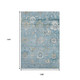 9' X 12' Teal Gold And Ivory Oriental Washable Area Rug With UV Protection