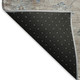 3' X 5' Taupe Blue And Beige Oriental Washable Area Rug With UV Protection