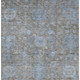3' X 5' Gray And Blue Floral Washable Area Rug With UV Protection