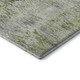 3' X 5' Artichoke Green Ivory And Gray Striped Washable Area Rug With UV Protection
