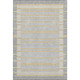 9' X 12' Gray Gold And Silver Striped Washable Area Rug With UV Protection