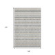 9' X 12' Silver Gray And Gold Striped Washable Area Rug With UV Protection