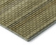 8' X 8' Artichoke Green Beige And Gray Striped Washable Round Rug With UV Protection