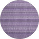 8' X 8' Lavender And Lilac Striped Washable Round Rug With UV Protection
