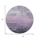 8' X 8' Lavender And Lilac Striped Washable Round Rug With UV Protection