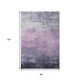 8' Lavender And Lilac Striped Washable Area Rug With UV Protection