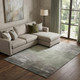 10' X 14' Taupe And Beige Striped Washable Area Rug With UV Protection